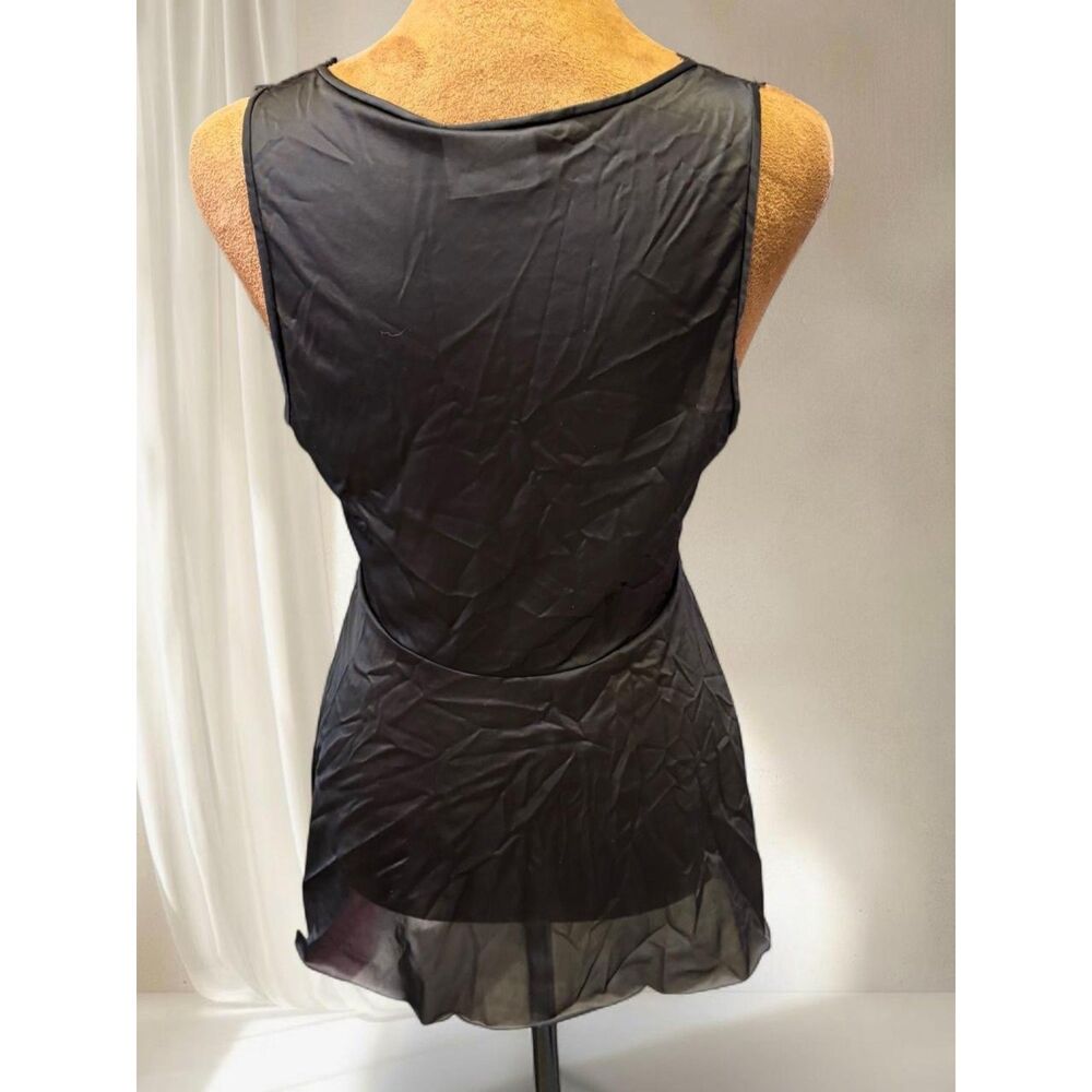 Vintage Lace Babydoll Whimsigoth Grunge Punk JCPennys Black Lingerie Tank Top - Picture 4 of 7